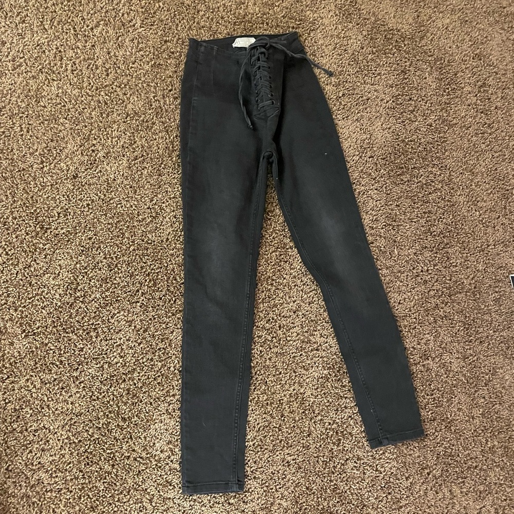 Free People Lace Up Waist Pants - Picture 3 of 4